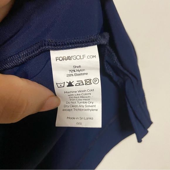 Foray Golf Navy short sleeve shirt Polo Size Medium - Picture 7 of 9